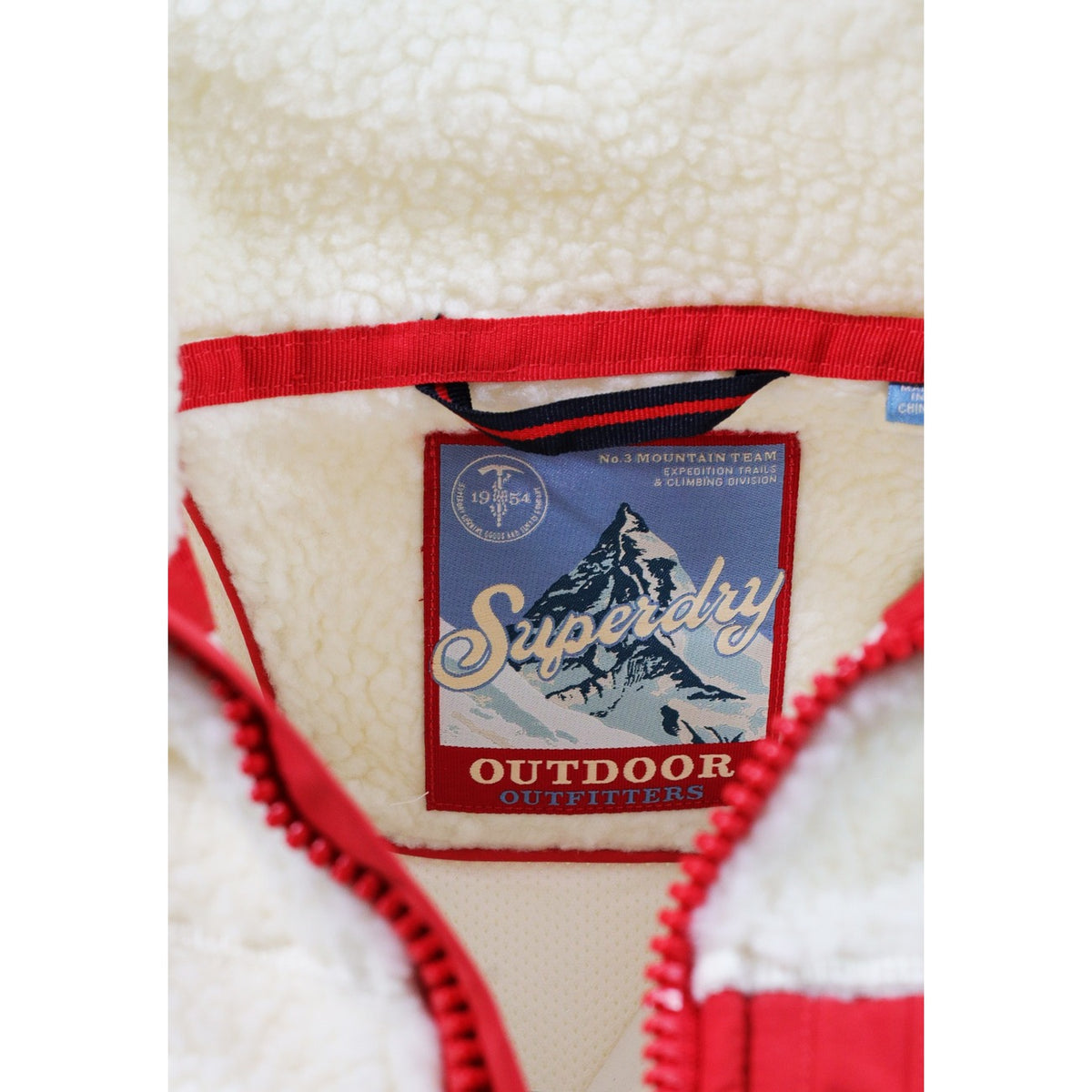 Superdry — HERITAGE ZIP THROUGH FLEECE vest voor dames wit — afbeelding 4