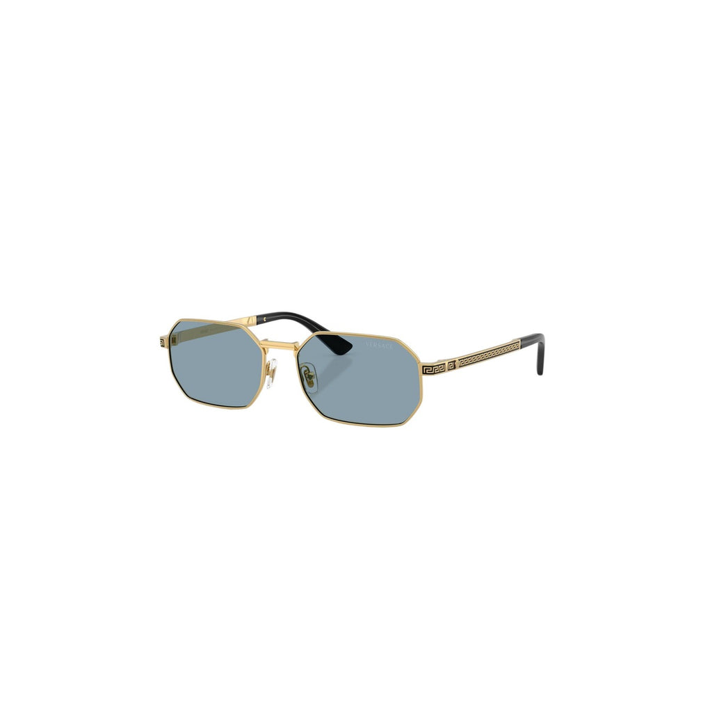 Versace — Lunettes de soleil Rettangolare dorées homme — vue 4