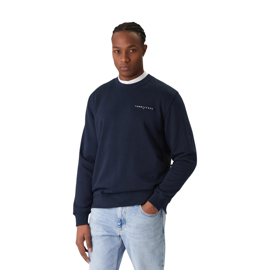 Tommy Jeans – Blaues Sweatshirt mit Rundhalsausschnitt für Herren