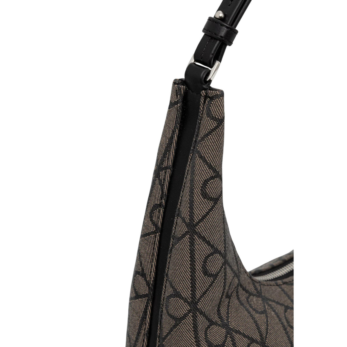 Calvin Klein — Black bag ref. EMBLEM JACQUARD SHOULDER BAG woman — view 4