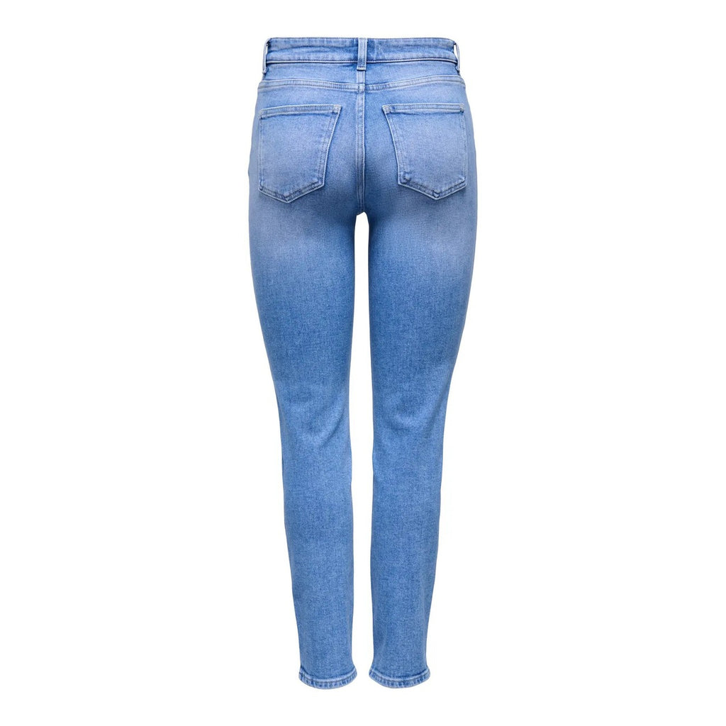Only — ONLEMILY high-waist rechte jeans blauw dames — afbeelding 2