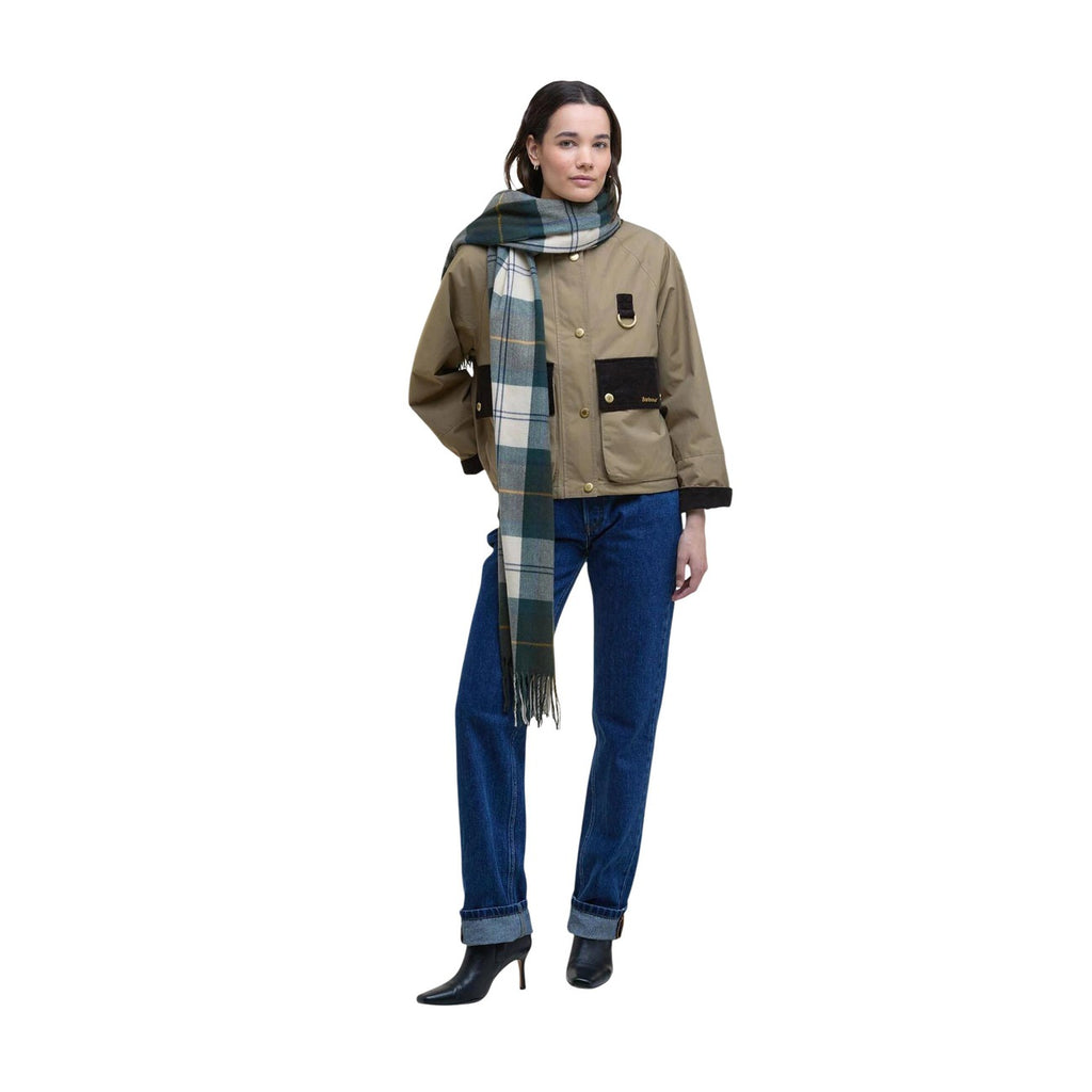 Barbour — Étole Stanway Tartan femme — vue 2 — Blanc tartan