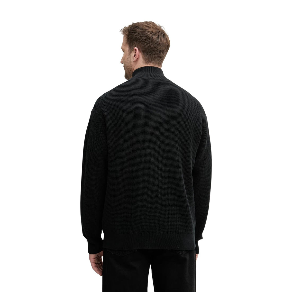 Calvin Klein Jeans — Schwarzer Herrenpullover — Ansicht 3