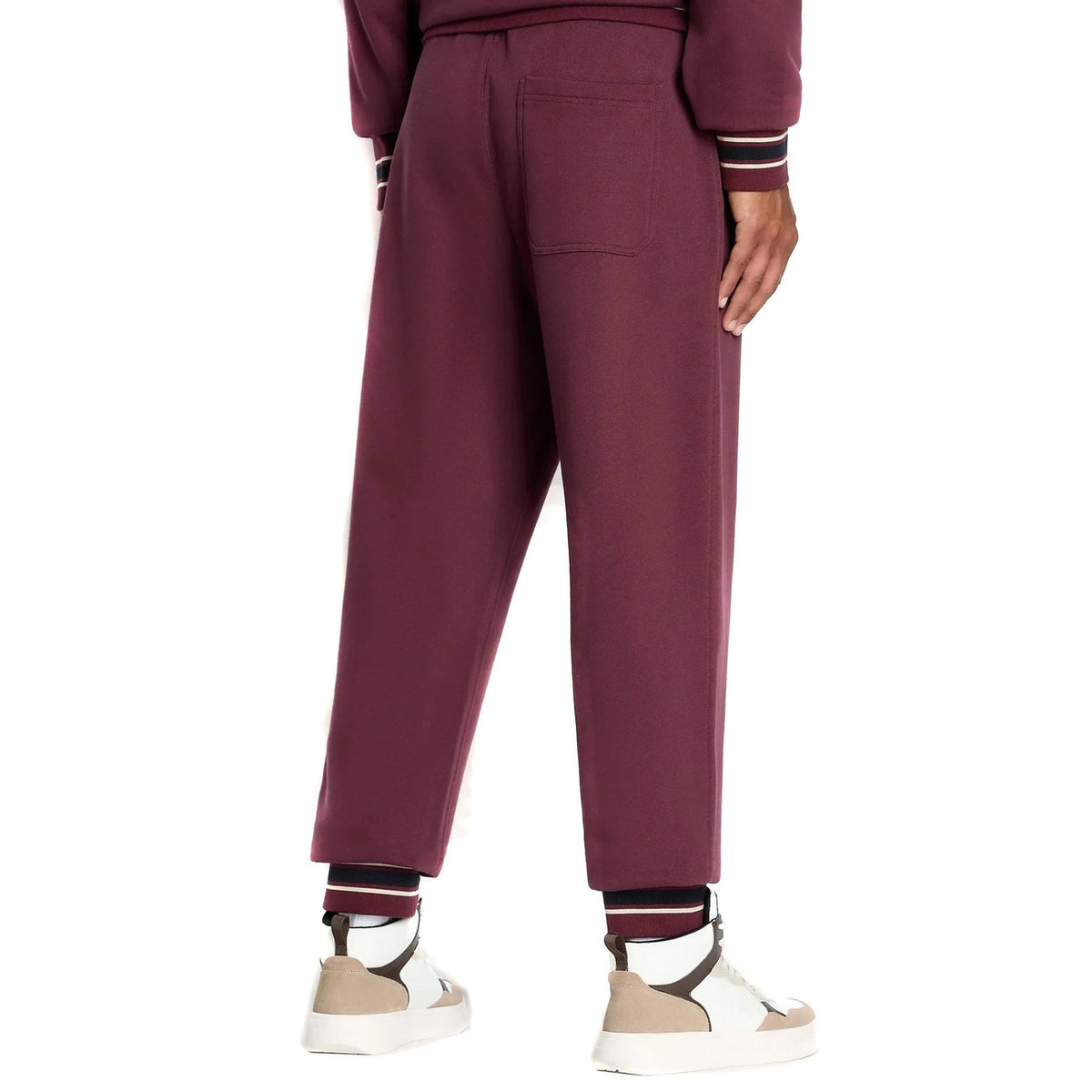 Armani Exchange — Pantalon en coton bordeaux homme — vue 3