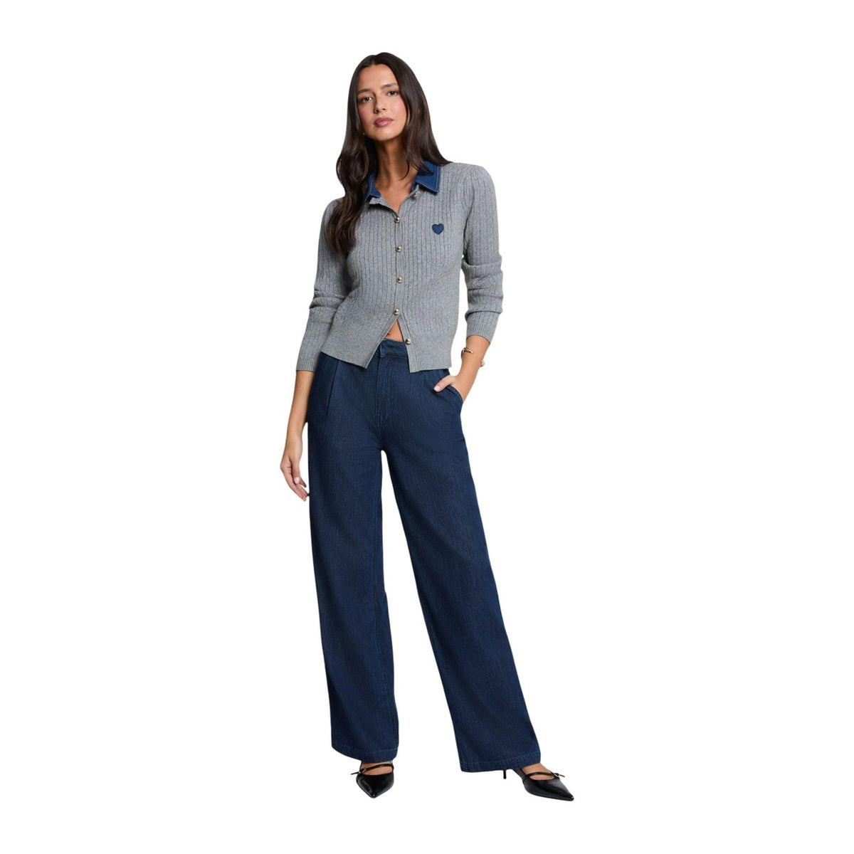 Morgan — Women’s gray sweater — view 2