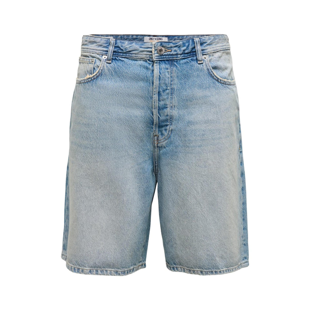 Only & Sons — Blaue kurze Herrenhose — Ansicht 3