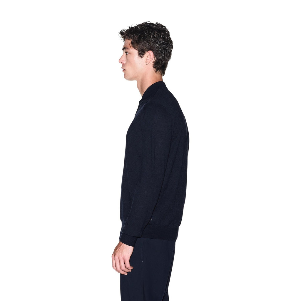 Armani Exchange — Pull lyocell mélangé bleu homme — vue 3