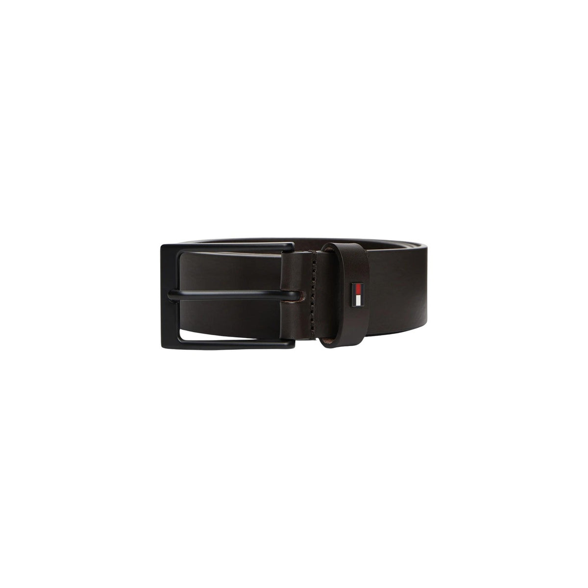 Tommy Hilfiger — Layton 3.5 Leder-Herrengürtel — braun — Ansicht 3