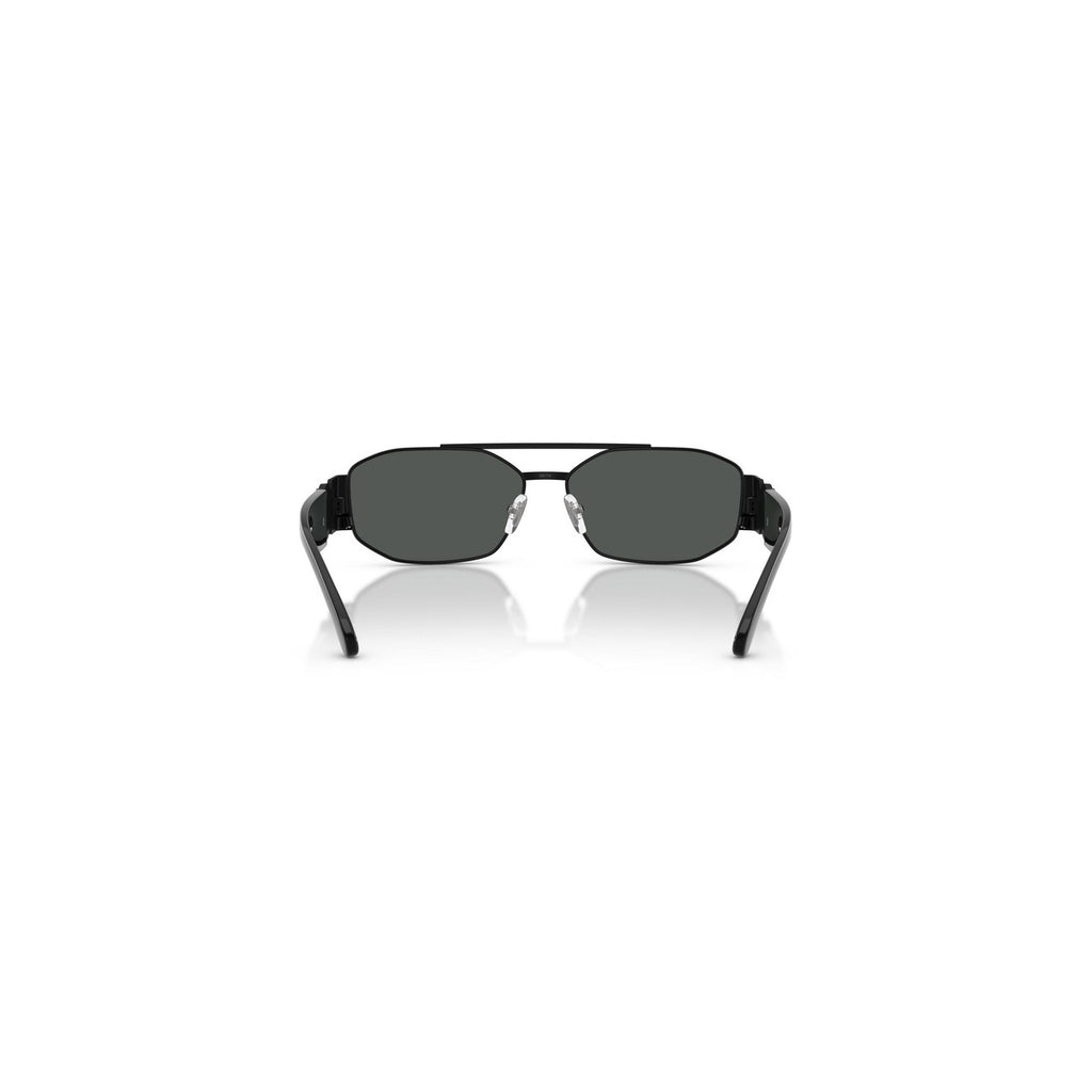 Versace — Men's black metal geometric sunglasses — view 3
