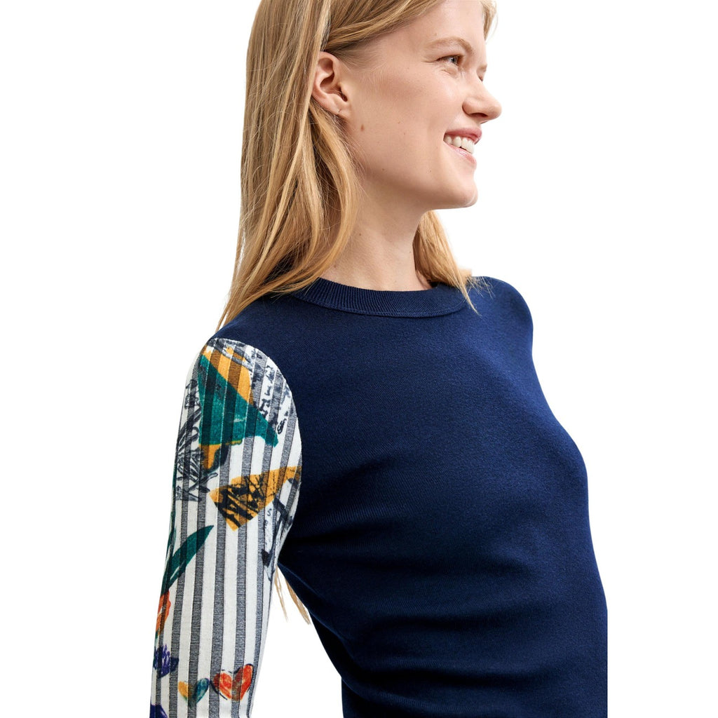 Desigual — Pull Marino bleu femme — vue 3
