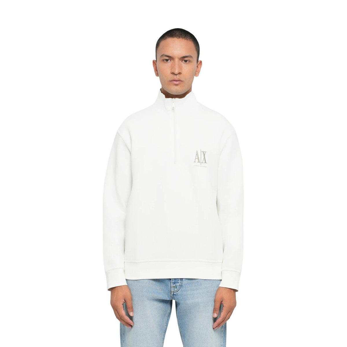 Armani Exchange — Bedruckte Sweatjacke für Herren in Weiß