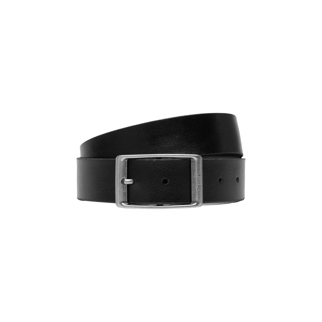 Calvin Klein — Men's Casual Round Buckle 35 mm Belt — Black