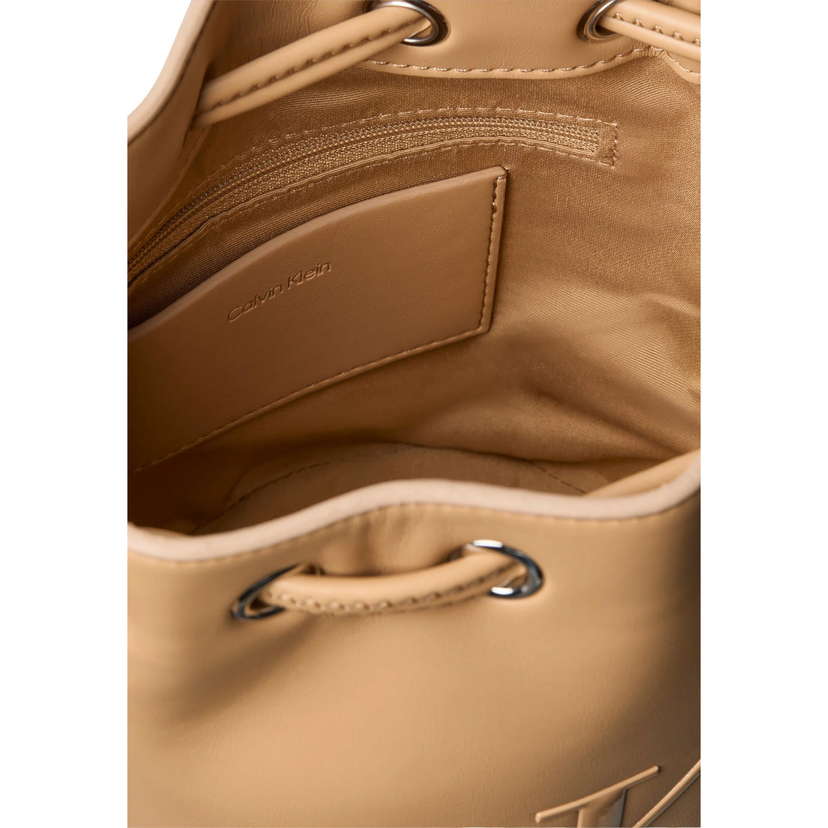 Calvin Klein — Beige bag ref. BOLD CK SMALL BUCKET BAG woman — view 3