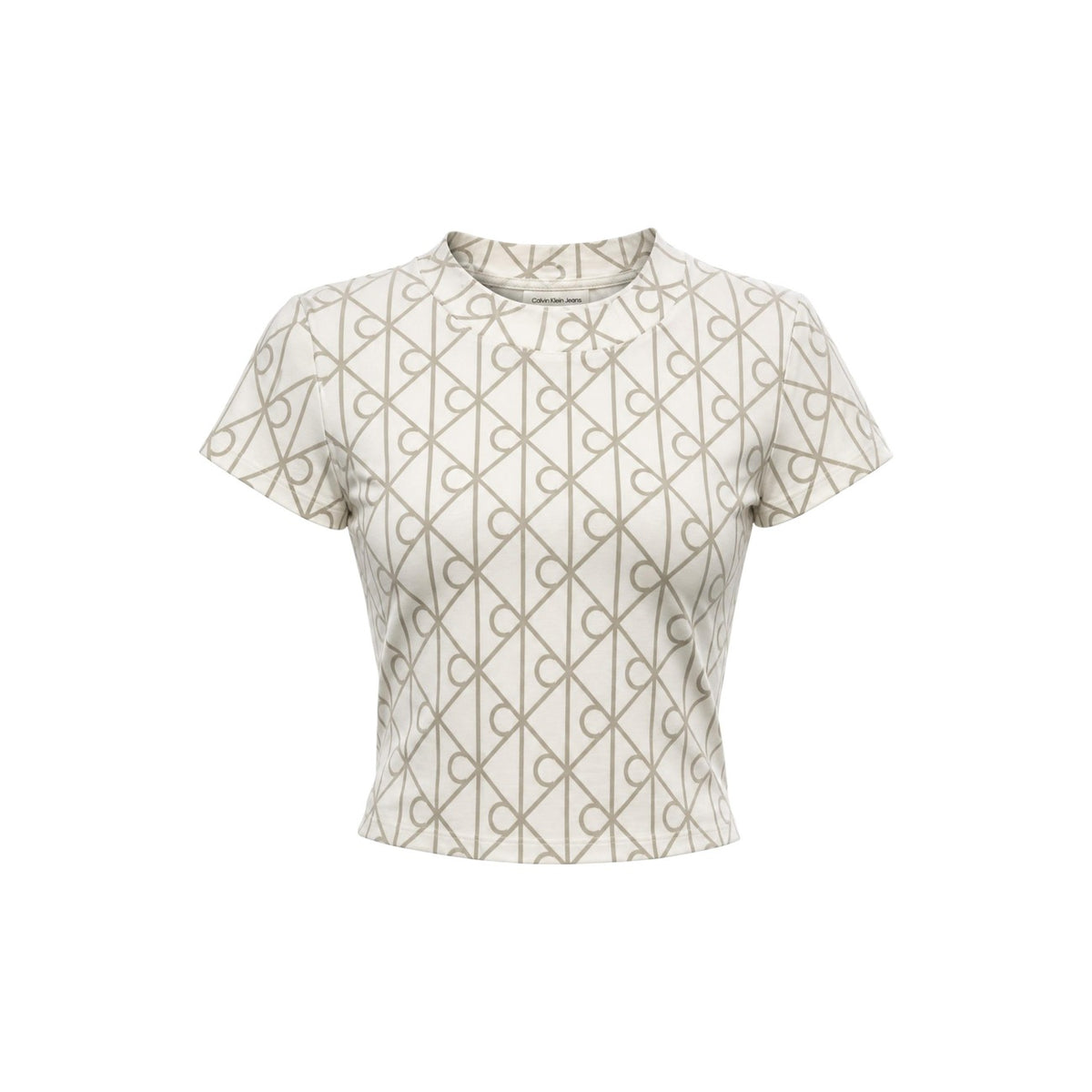 Calvin Klein Jeans — T-shirt blanc à imprimé stretch femme — vue 4