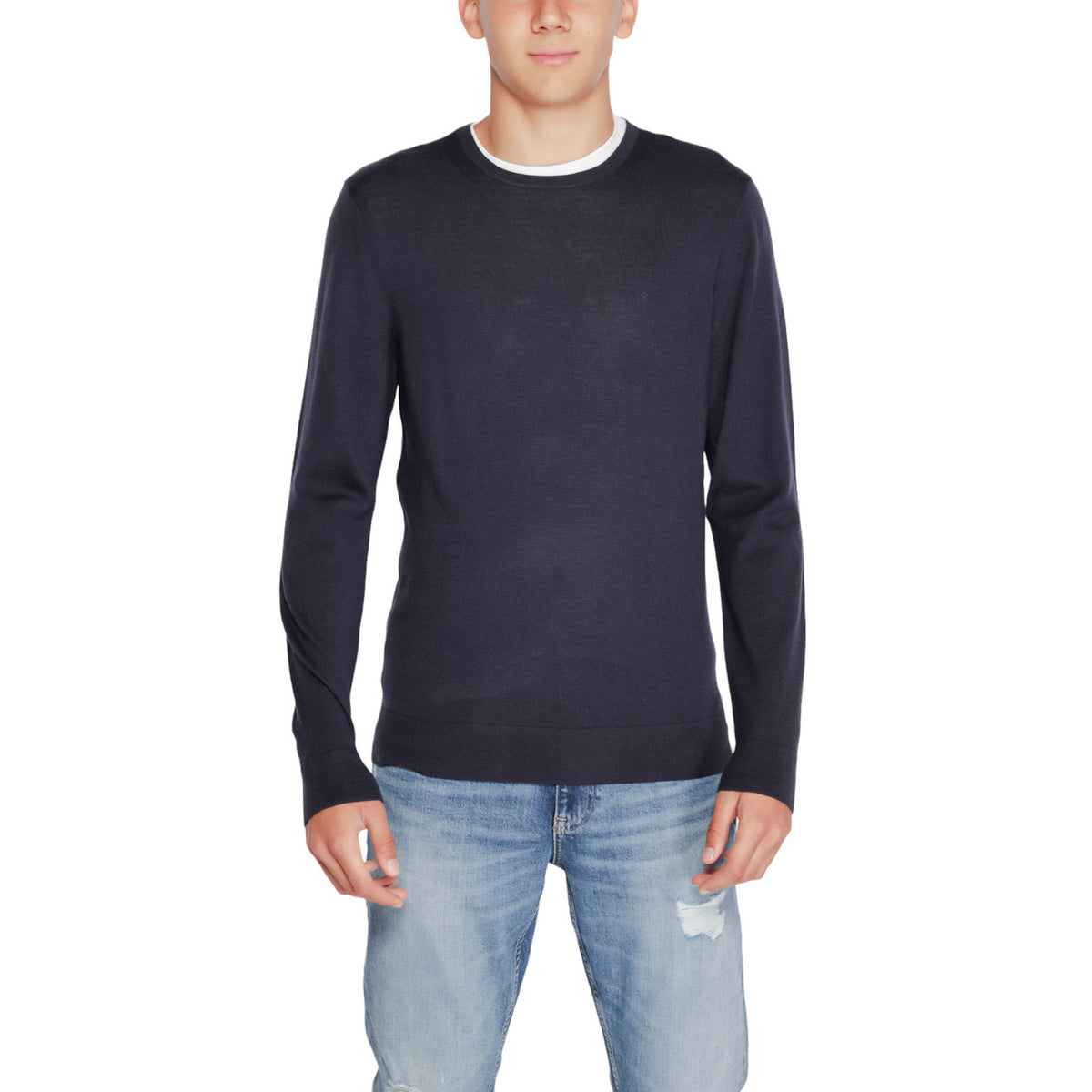 Calvin Klein Jeans — Pull K10K109474 bordeaux en laine homme — vue 5