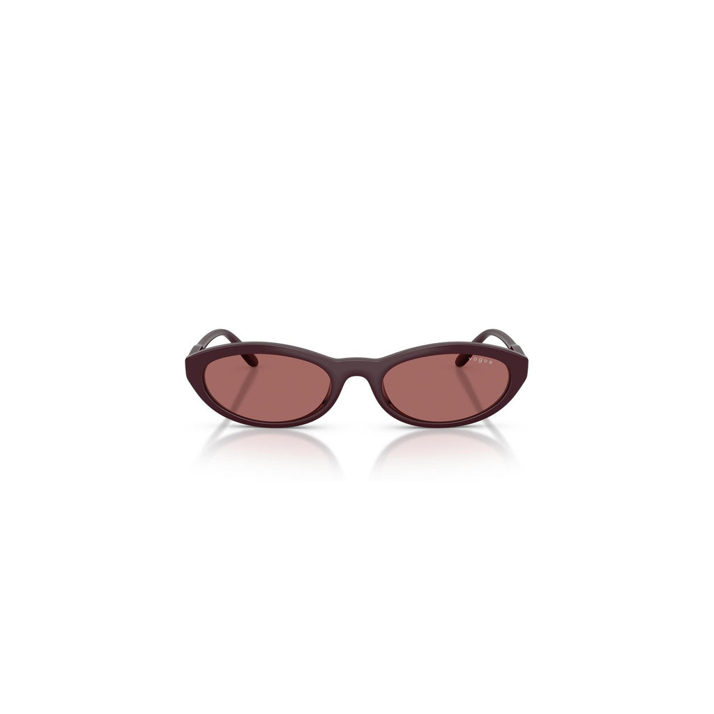 Vogue Eyewear — Lunettes de soleil rondes bordeaux femme — vue 4
