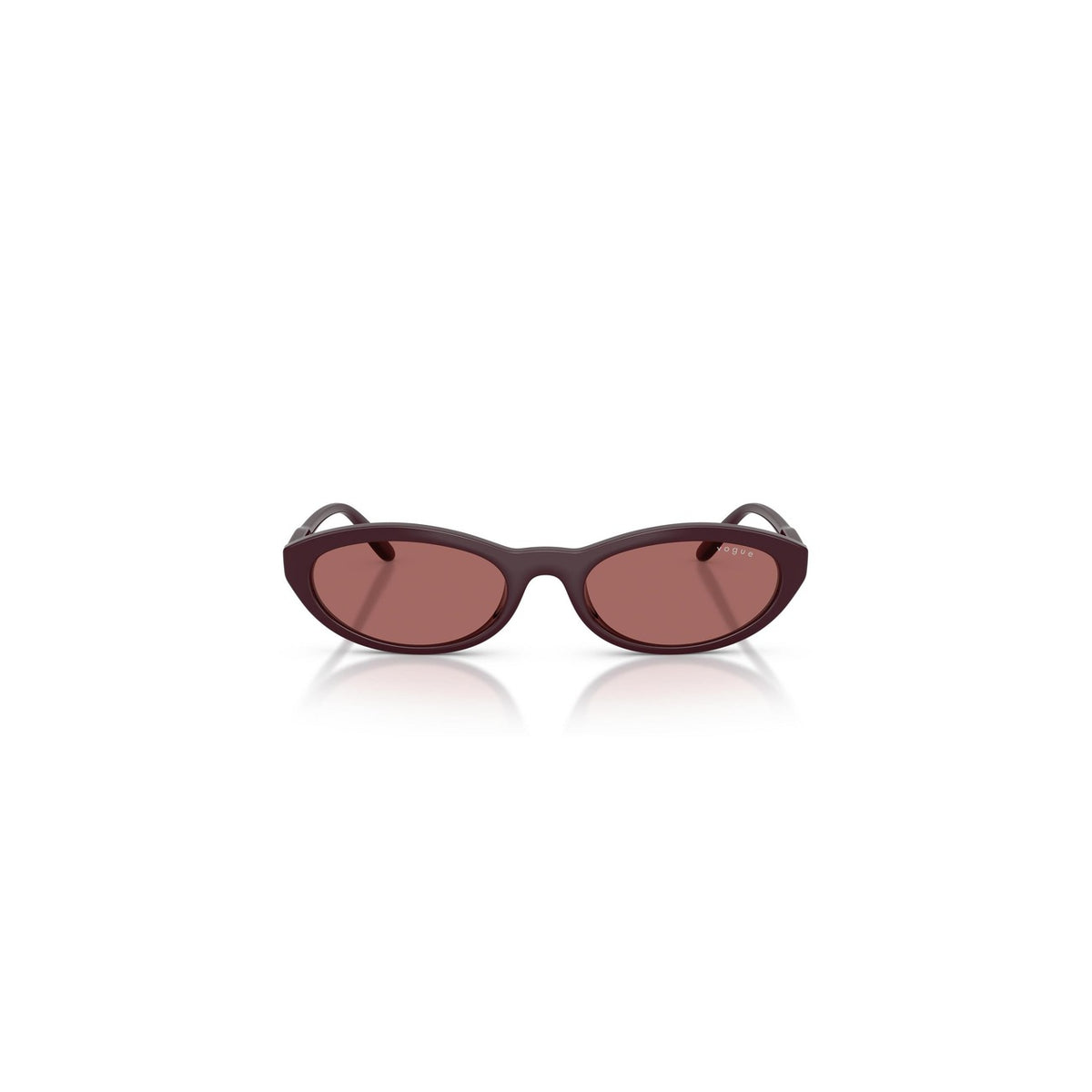 Vogue Eyewear — Women's round burgundy sunglasses — view 4