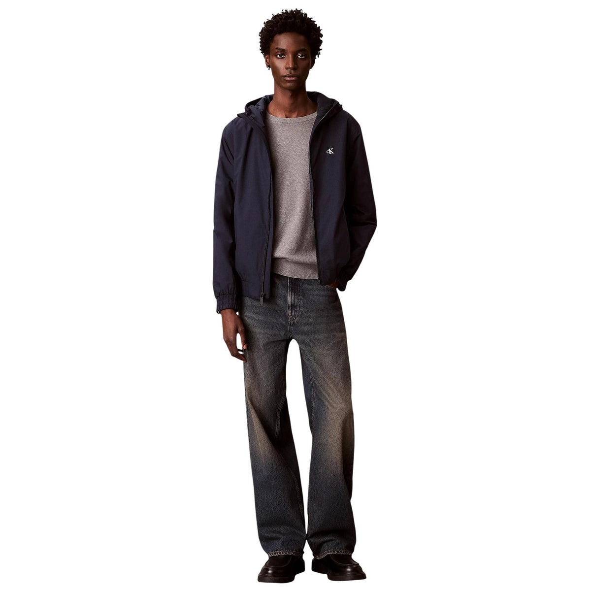 Calvin Klein Jeans — Veste à capuche LV04RE516G Bleue homme — vue 5