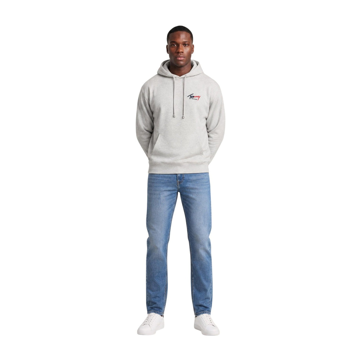 Tommy Jeans — Grijze hoodie voor heren — afbeelding 2