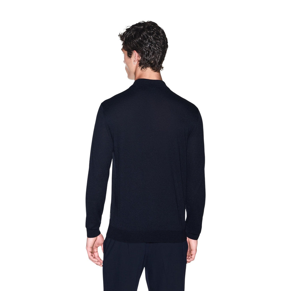 Armani Exchange — Pull lyocell mélangé bleu homme — vue 4