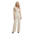 Artigli — Asymmetrischer Damen-Jumpsuit Beige ACTU004734