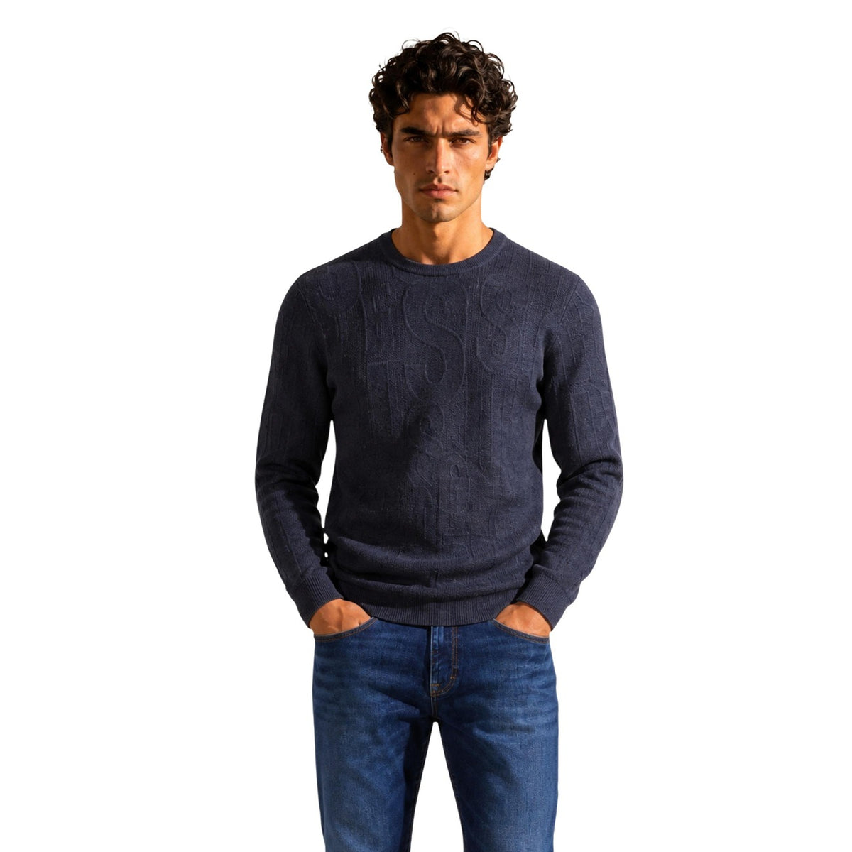 Guess — Pull Nestor Cn Allover Lo homme — vue 6