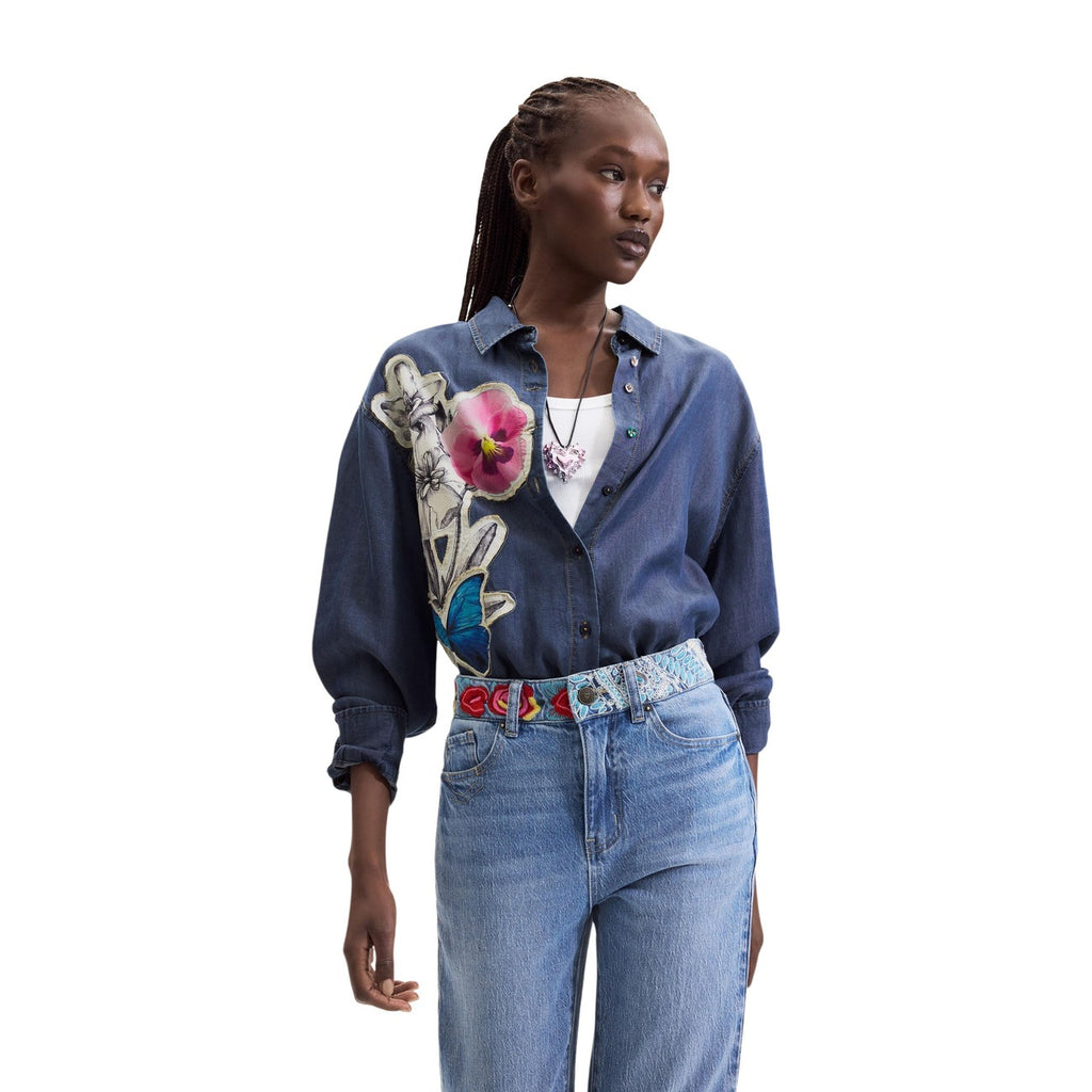 Desigual — Women’s Blue Woodstock Denim Jeans — view 3