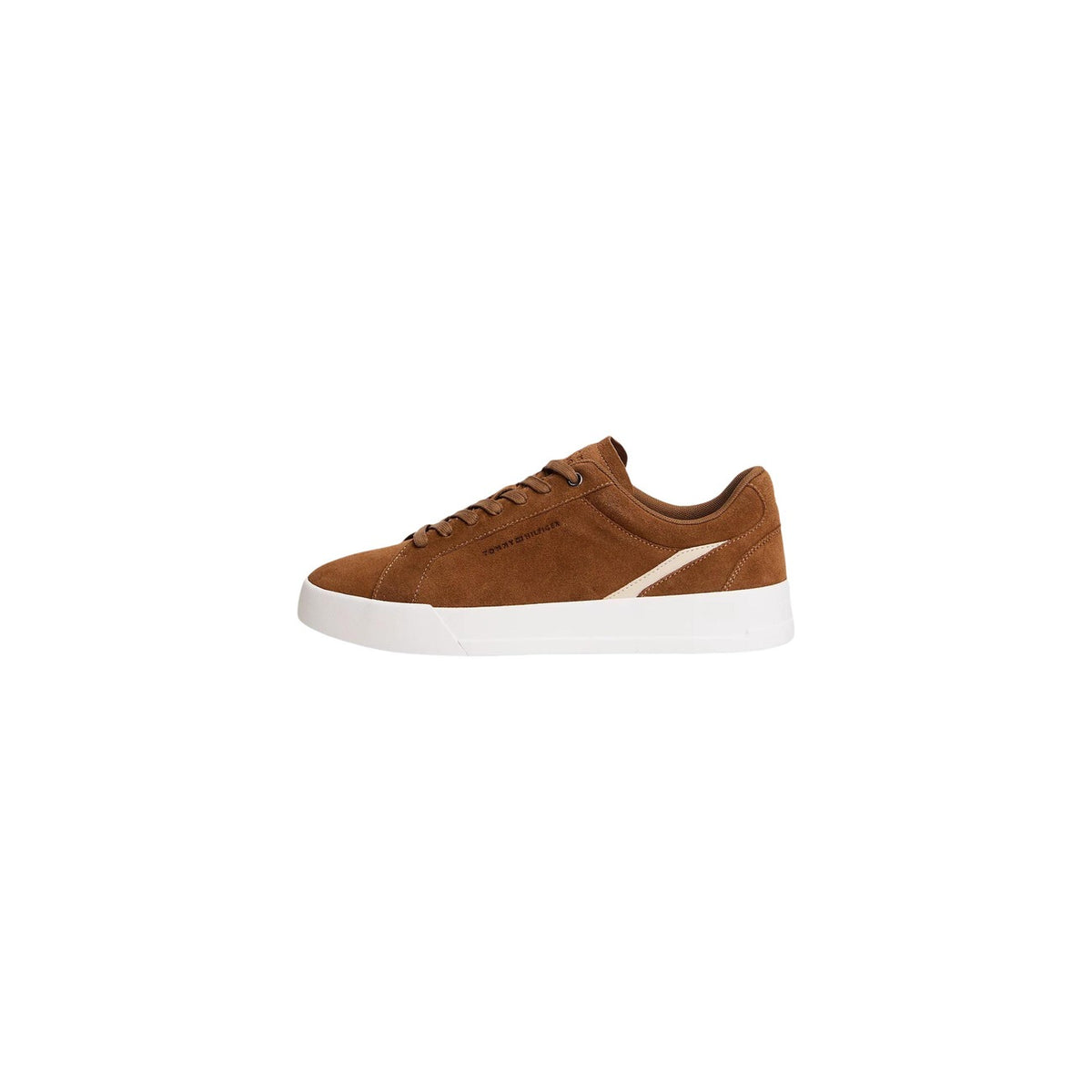 Tommy Hilfiger — Baskets beiges en daim homme — vue 3