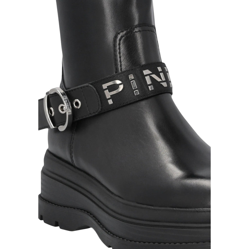 Pinko — Eva 01 laarzen van zwart leer voor dames — afbeelding 5