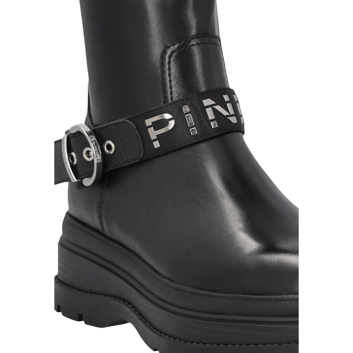 Pinko — Eva 01 laarzen van zwart leer voor dames — afbeelding 5