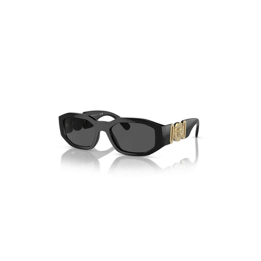 Versace — Geometrische zonnebril van zwart acetaat voor heren — afbeelding 3