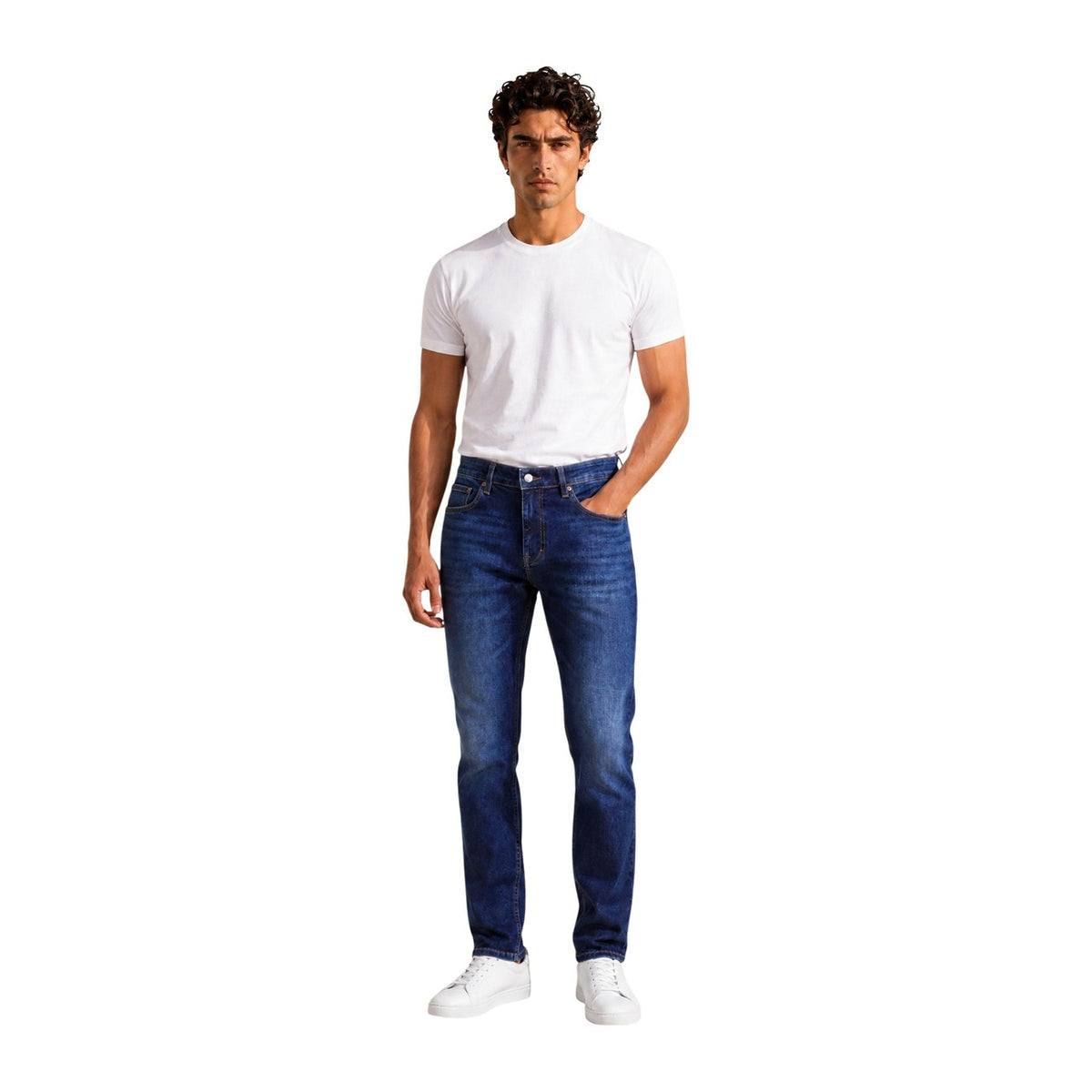 Tommy Jeans — Men's Blue Scanton Slim Stretch Cotton Jeans — view 5