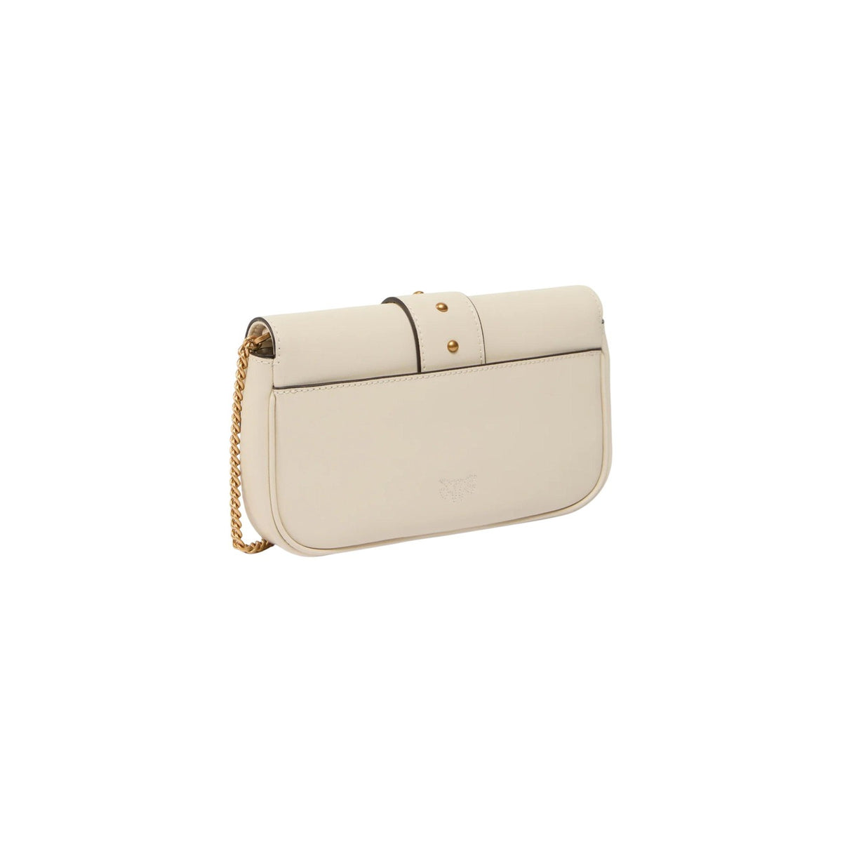 Pinko — Sac Love Pocket New Buckle Vitello en cuir beige femme — vue 2