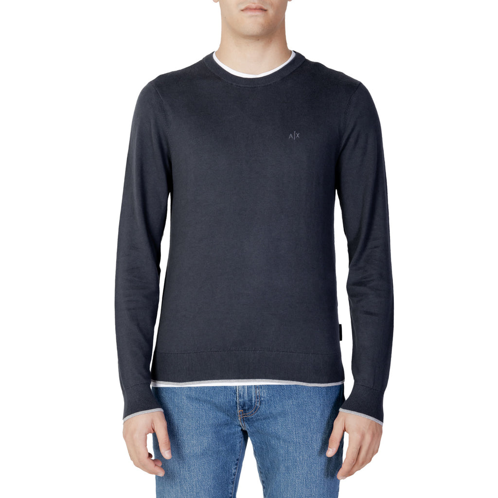 Armani Exchange — Men's gray cotton-cashmere sweater 8NZM6A