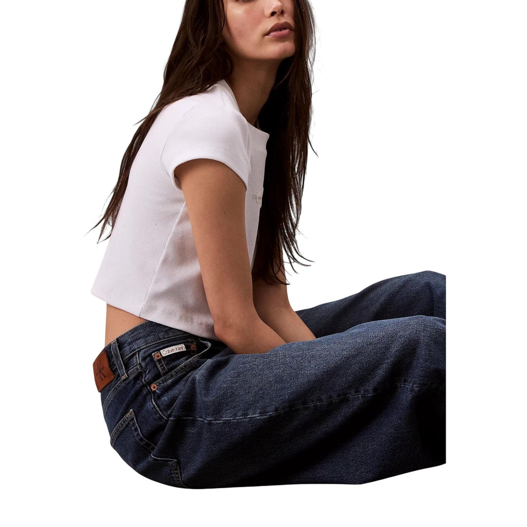 Calvin Klein Jeans — Damesjeans LV147B933G bordeaux van biologisch katoen — afbeelding 4