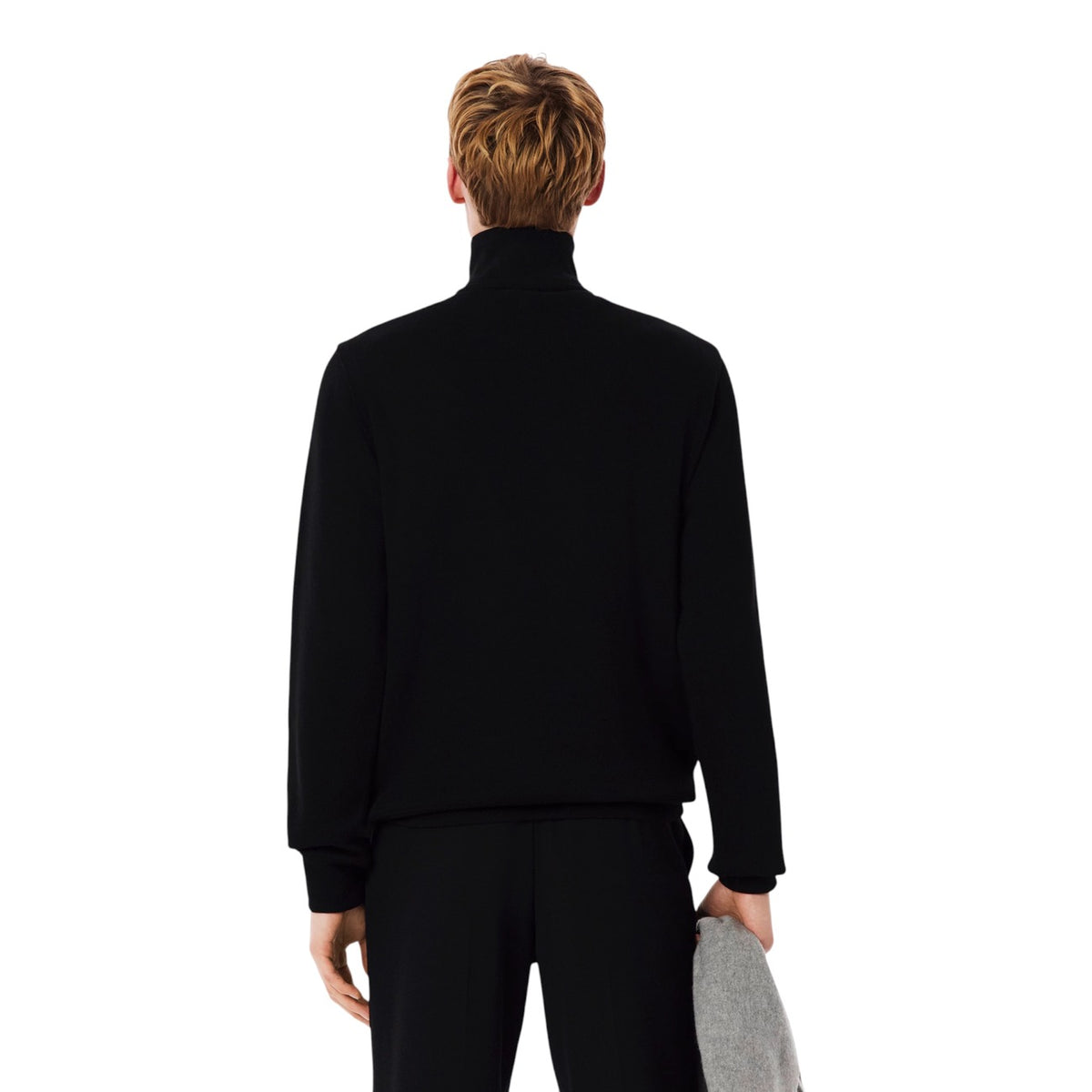 Lacoste — Sweat zippé à col montant homme — vue 2 — Noir