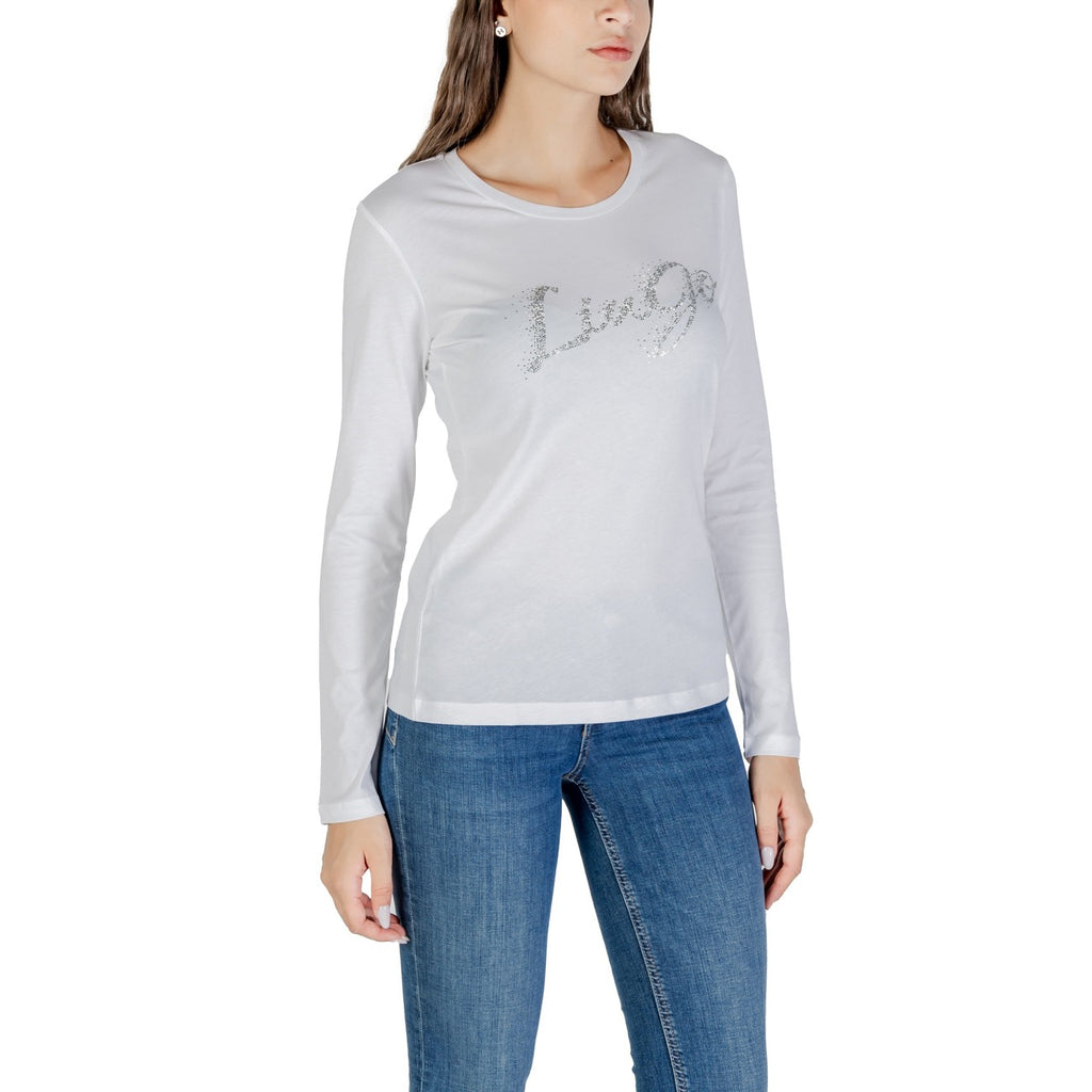 Liu Jo — T-shirt manches longues blanc femme UF5283 — vue 3