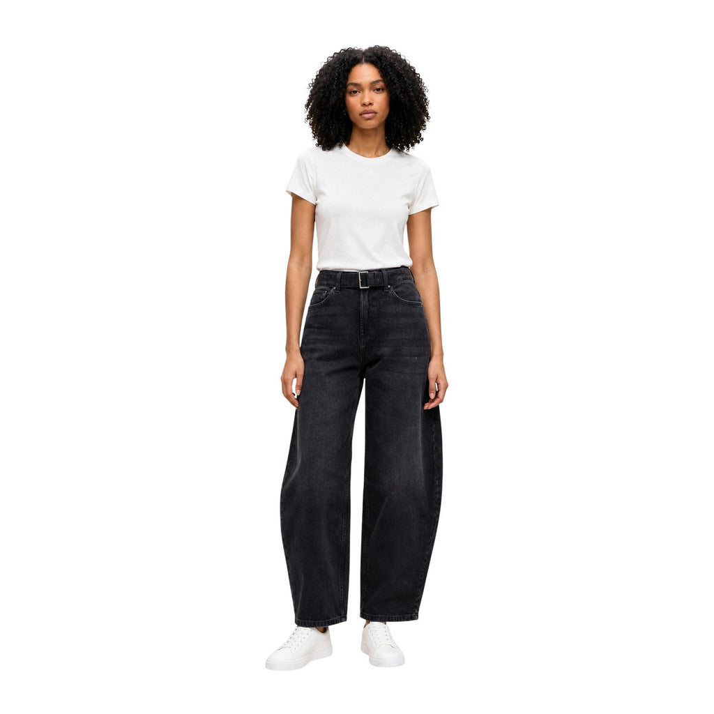 Only — ONLFENANDA Barrel high-waisted jeans black woman — view 2