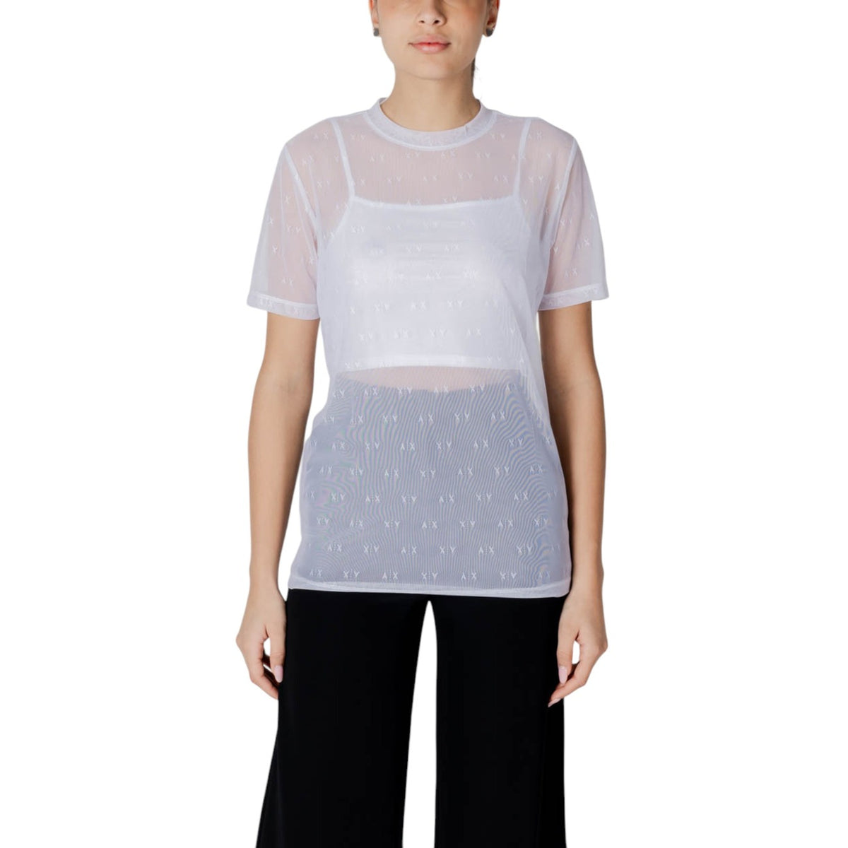 Armani Exchange — Top stretch XW000533 blanc femme