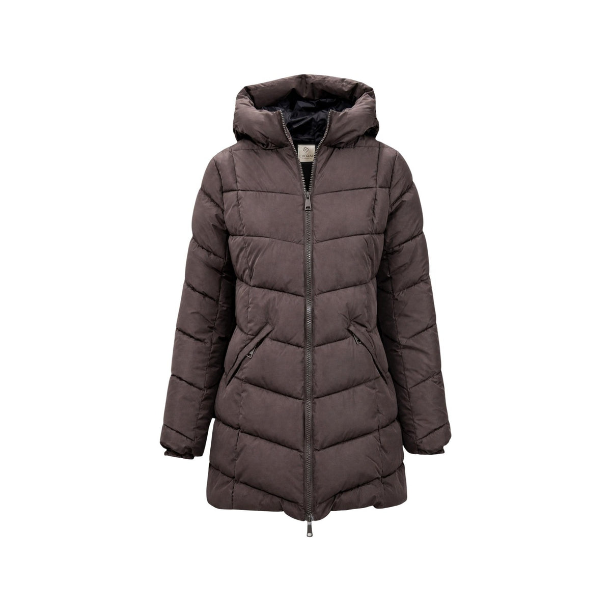 Choral — Veste à capuche marron femme — vue 4