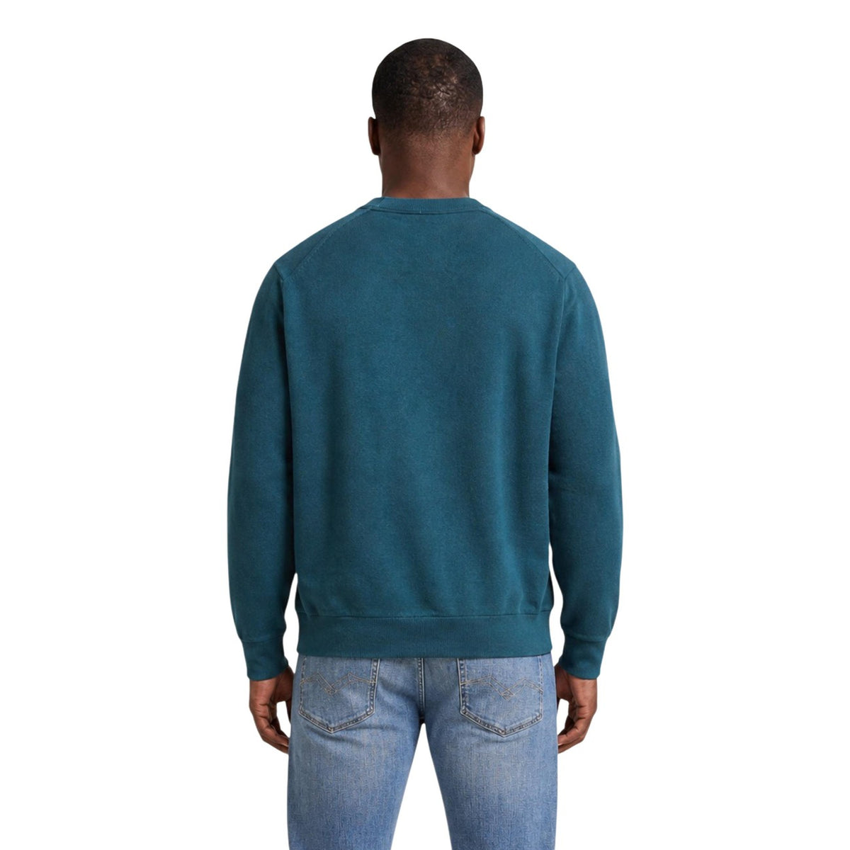 Calvin Klein Jeans — Langarm-Pullover EZ Cotton Crewneck für Herren, grün — Ansicht 3