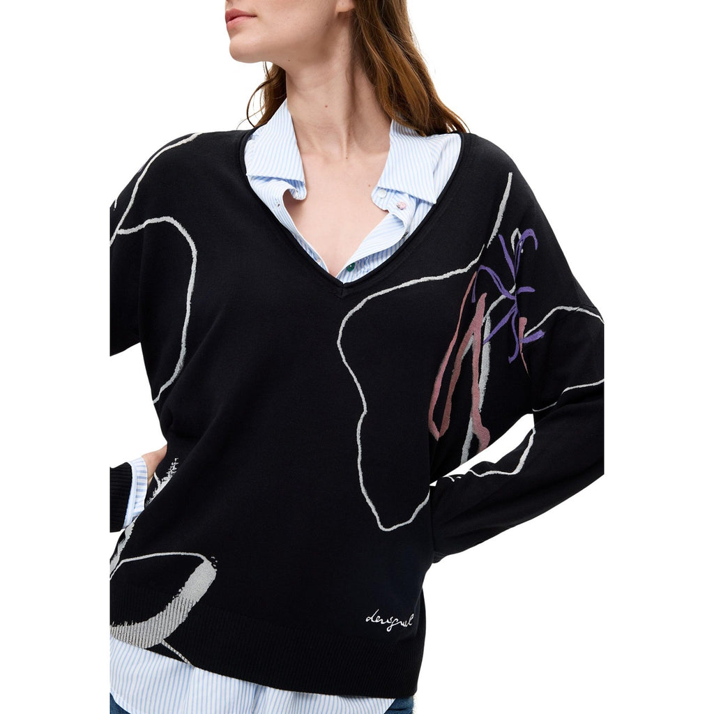 Desigual — Pull Femnaif noir femme — vue 3