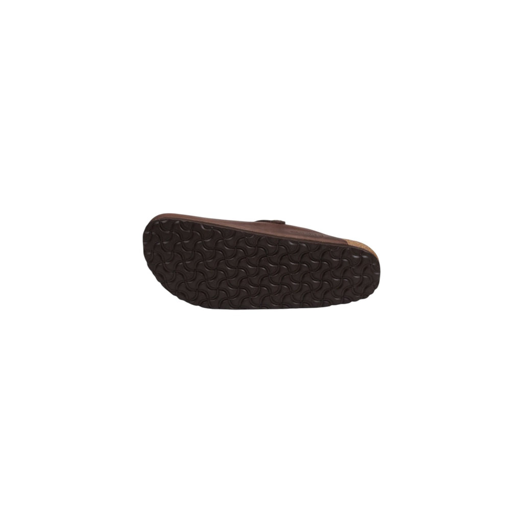 Birkenstock — Brown leather Boston clogs — view 5