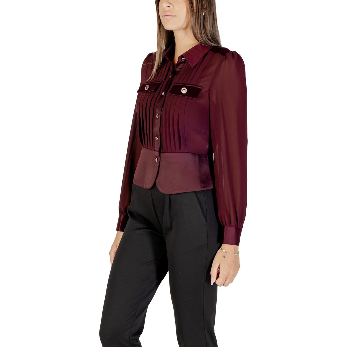 Morgan — Damesblouse met ronde hals — afbeelding 4
