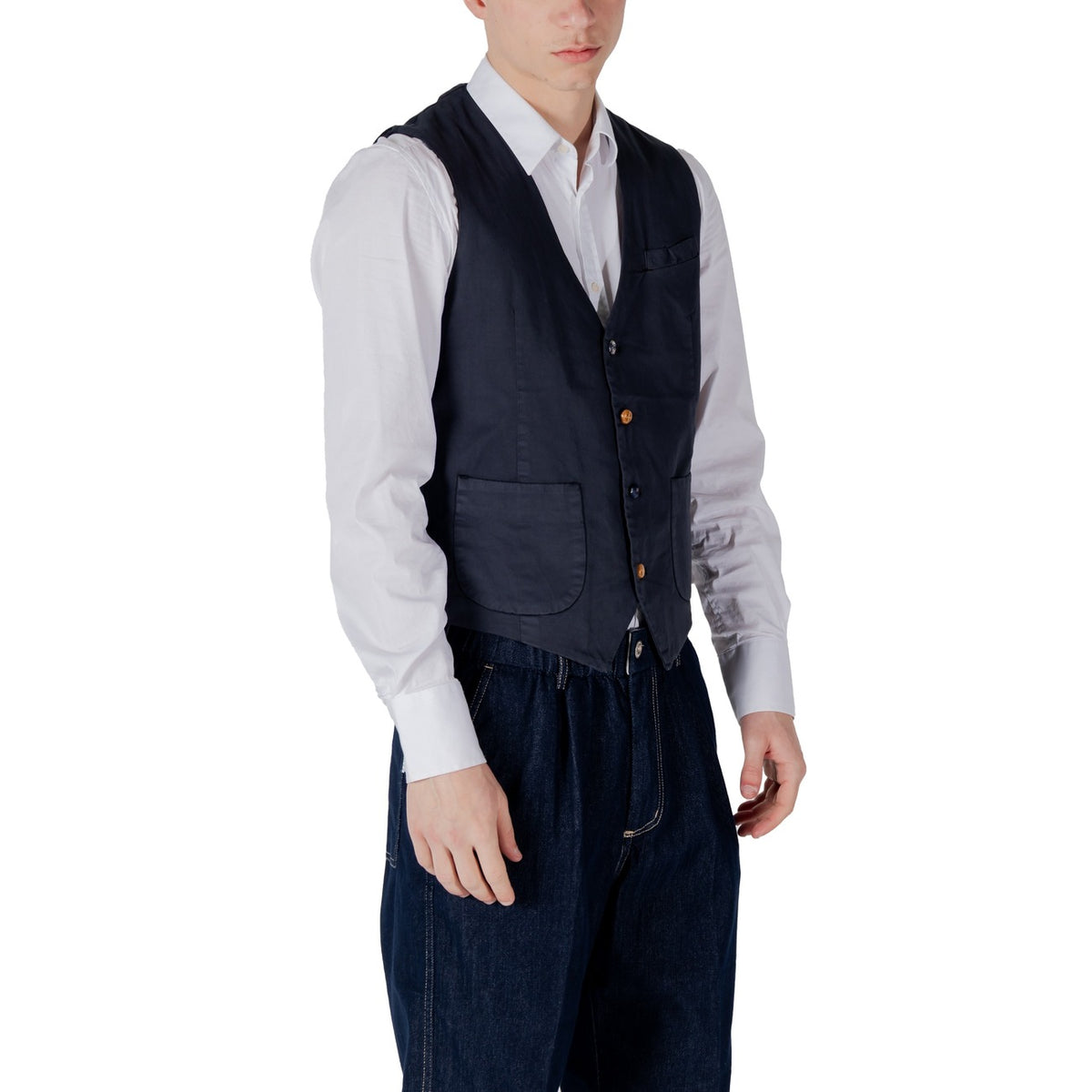 Gianni Lupo — Gilets GL9710 bleu homme — vue 4