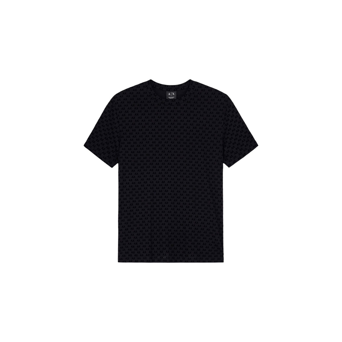 Armani Exchange — T-shirt imprimé noir en coton homme — vue 2