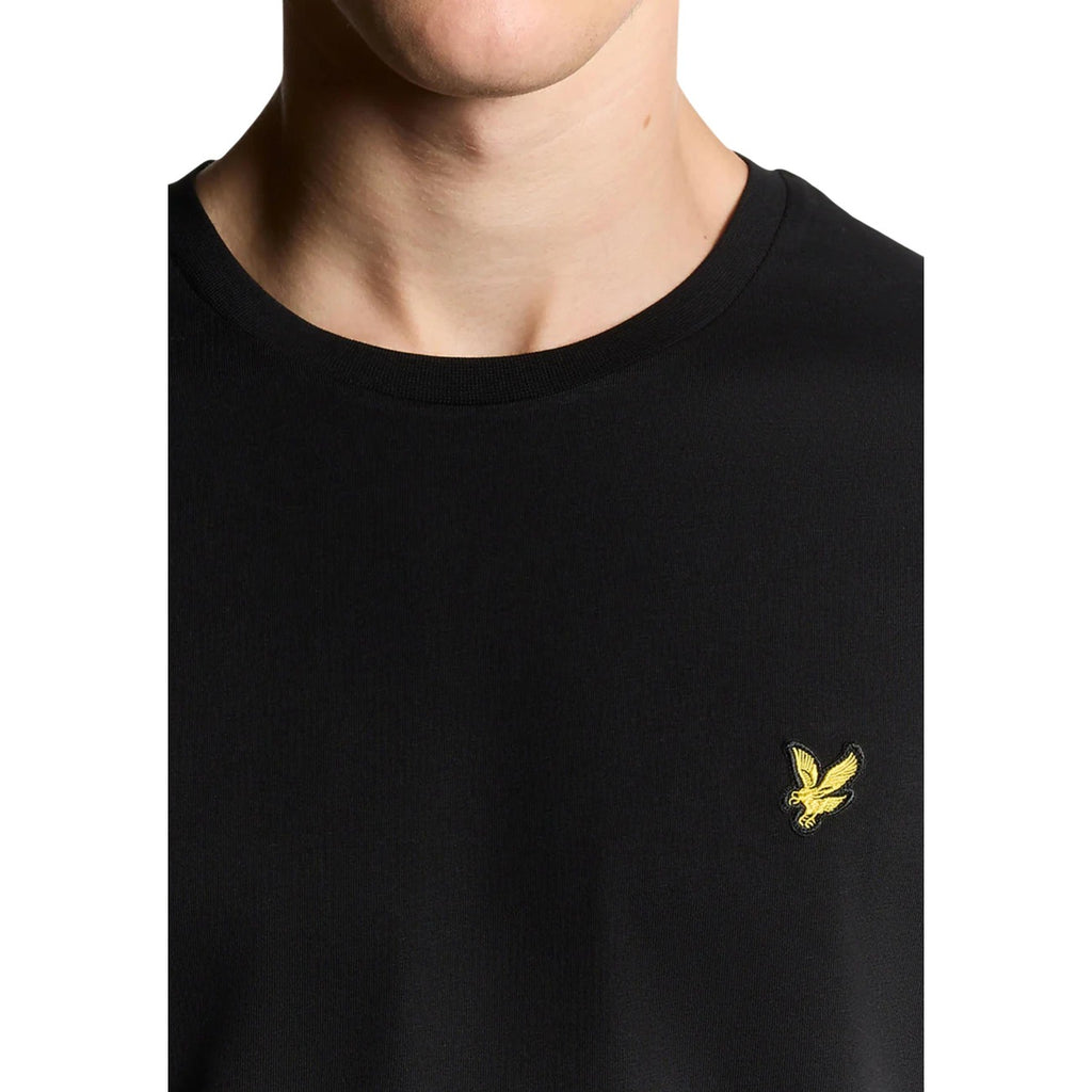 Lyle & Scott — T-shirt noir en coton homme — vue 4