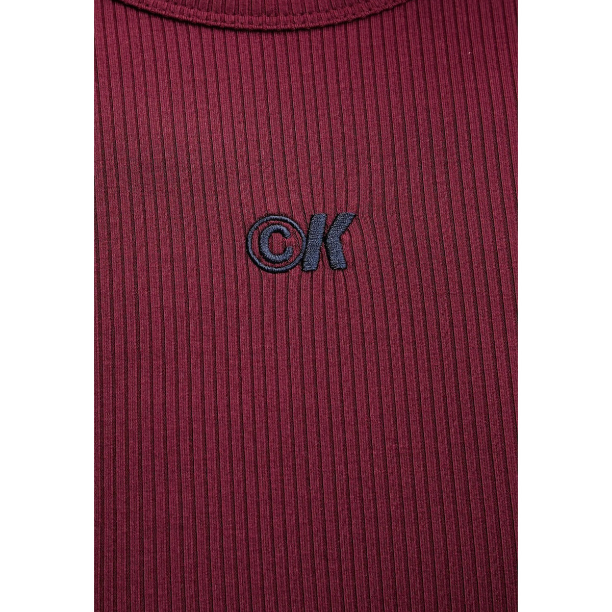 Calvin Klein Jeans — Bordeaux stretch jurk voor dames LV044C902G — afbeelding 4