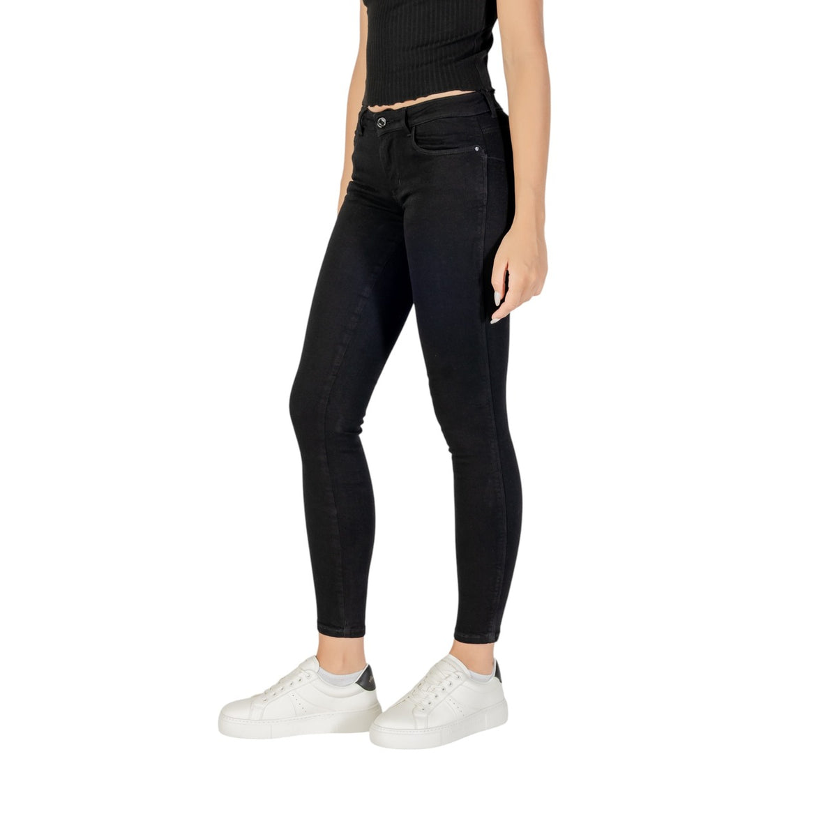 Guess — Jean noir en coton mélangé femme — vue 3
