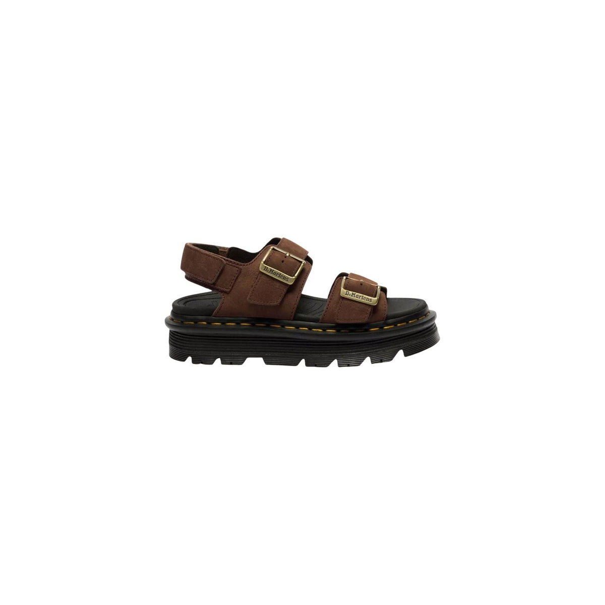 Dr. Martens — Sandales Zebzag Tumbled en cuir marron femme